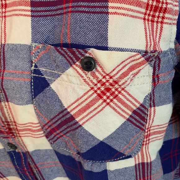 Hippy laundry plaid flannel button down. Size: L - Picture 3 of 12